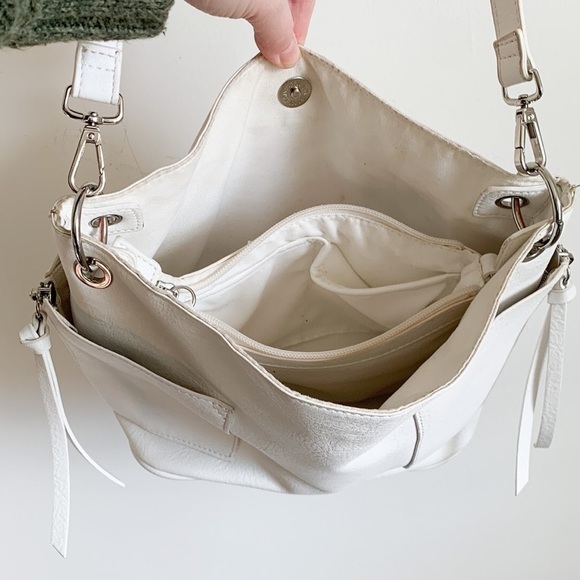 Steve Madden BKOLTT HOBO BAG White Vegan Leather Crossbody Bag - Picture 9 of 16